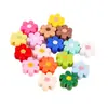 15mm Flor de Seis Pétalos Pintada Cuentas Sueltas de Acrílico Agujero Recto Flor Pequeña Pulsera DIY Cadena de Teléfono Accesorios de Cuentas Hechos a Mano