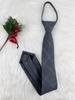 Gris Albaricoque Marrón Caqui Retro Café Cuadros Corbata de Hombre Atada a Mano Perezosa Cremallera Femenina Preppy Estilo Británico