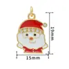 Venta directa del fabricante: Caja de regalo de Navidad de 18 quilates con microincrustaciones de cobre, accesorios de colgante con goteo de aceite, accesorios para pulsera y collar, accesorios para DIY