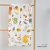 Tipo de Toalla de Gasa de 6 Capas para Mujer, Suave, Amigable con la Piel, Toalla para el Sudor, Absorbente de Sudor, Toalla Grande para Bebés y Niños, Toalla de Baño Pequeña