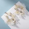Novos Brincos de Noiva com Design Original, Brincos Estilo Europeu e Americano, Brincos de Liga com Strass de Cristal Atacado