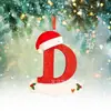 Letras Navideñas con Gorro Rojo Decoraciones de Letras, Adornos Colgantes para Árbol de Navidad DIY Colgantes Personalizados Regalos