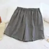 Pantalones Cortos de Algodón Puro, Pantalones de Pijama para Mujer, Pantalones Finos de Algodón Lavado de Verano para Casa, Pantalones de Playa Simples de Algodón Puro Talla Grande Que Se Pueden Usar Afuera