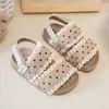 Sandalias Nuevas de Verano para Niñas con Suelas Suaves y Diseño Antideslizante, Estilo Princesa con Lunares y Encaje, Adecuadas para Niños de 3 a 6 Años, Zapatos de Playa