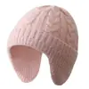 Sombrero protector de orejas para niños de comercio exterior, sombrero de invierno para exteriores para esquí y ciclismo, sombrero de punto cálido y lindo para niños y niñas