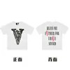[Transfronterizo 220g] Marca Trendy Americana Vlone Jerry Big V Camiseta Casual Calle Alta Calle Street Pareja Manga Corta Vtg