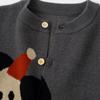 [Jacquard Exquisito] Cárdigan Suéter para Niñas Otoño Abrigo Infantil Conjunto de Primavera Suéter Tejido para Niñas Top para Bebé Moderno