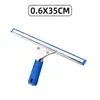 Selección Premium: Limpiacristales de Acero Inoxidable con Mango Telescópico, Marco en T de 35 cm con Rasqueta de Silicona para Vidrio