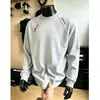 Sudadera Juvenil de Cuello Redondo Estilo Minimalista Otoño 2026 Estilo Coreano Diseño de Estampado de Letras Pequeñas Corte Holgado Top para Hombre