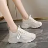 Zapatos Torre para Mujer 2023 Primavera Nuevos Ins de Moda Casual Deportivos Zapatos para Mujer Suela Gruesa Correr Moda Zapatos Blancos para Mujer