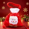 Suprimentos para Decoração de Natal Bolsa de Mão Bolsa de Maçã Véspera de Natal Saco de Doces com Cordão Bolsa de Presente de Maçã