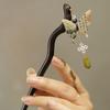 Nueva horquilla de borla de mariposa de caligrafía china para mujer, estilo antiguo, horquilla para el cabello, moño recogido en la parte posterior de la cabeza, horquilla para el cabello de estilo nacional, accesorios para la cabeza