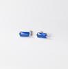 Nalan Plata S925 Aretes de Tuerca de Diamantes Cuadrados Coloridos Pendientes de Tuerca para el Cartílago de la Oreja para Estudiante M01786