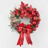 Decoração de guirlanda de Natal pacote transfronteiriço pendente de porta de Natal bola de frutas de azevinho pingente de porta de guirlanda de Natal