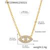 Ojo de Diablo Omega Zircón 5A Collar Multicapa para Clavícula Superdelgado Pulsera de Acero Inoxidable Traje de Lujo Ligero de Nicho para Mujeres