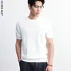 Nueva Camiseta de Manga Corta para Hombre Estilo Old Money Primavera y Verano, Cuello Redondo, Corte Holgado, Versátil, Moderna, Sencilla, Top de Punto Versátil para Hombre