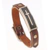 Comercio electrónico transfronterizo Pulsera de piel de vaca europea y americana Pulsera de hombre retro simple y generosa Pulsera de piel de vaca con cinturón punk