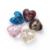 Cuentas de amor plateadas con esmalte de colores, accesorios de joyería, cuentas de amor con esmalte de colores, pulsera, collar, accesorios de joyería DIY