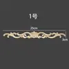 Decoración europea tallada calcomanía de madera maciza pieza larga de flor esquina de talla en madera Dongyang flor de madera flor de puerta calcomanía pequeña puerta de gabinete relieve