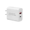 Carregador Pd20W Carregamento Rápido Qc3.0 é Adequado para Cabeças de Carregamento de Celulares Apple e Huawei, Adaptador Universal de Tomada Dupla AC