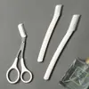 Tijeras para Recortar Cejas con Peine para Cejas, Tijeras Especiales para Cejas para Mujer, Recortador de Cejas, Navaja para Cejas Juego de Cinco Piezas, Juego de Herramientas de Maquillaje