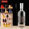 Fabricante Venta al por Mayor Punto Transparente Botellas de Vino Blanco de 0.5 kg Botellas Vacías Vino Casero Botellas Decorativas Exquisito Embalaje de Caja de Regalo