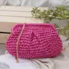 2026 Nueva Bolsa de Concha, Bolso Tejido a Mano, Color Sólido, Bolso de Hombro Versátil, Bolso Cruzado, Bolso Casual para Mujer de Vacaciones en la Playa