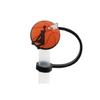 Serie de Baloncesto Dibujos Animados Tapa de Popote 8/10mm Cubierta para Popote Tapón de Polvo para Popote de Silicona de Grado Alimenticio
