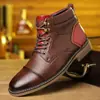 Botas Martin Nuevas de Talla Grande para Hombre Transfronterizas, Moda Tendencia Ropa de Trabajo Casual de Caña Alta Botas de Cuero de Comercio Exterior, Venta al por Mayor de una Pieza