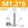 Tornillos autorroscantes pequeños de cabeza redonda de acero inoxidable M1M1.2M1.4M1.7M2M3M4M5/304, tornillos autorroscantes de cabeza plana