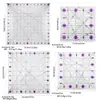 Regla Acrílica para Costura y Patchwork Regla de Diseño de Ropa 90 grados Tela Cortada Irregularmente Regla Doble Plantilla de Patchwork Transfronterizo