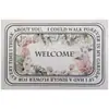 Felpudo de Entrada Estilo Fresco Floral Simple Puerta de Entrada Desgaste Resistente Suciedad Resistente Anillo de Seda Felpudo Cortable Antideslizante