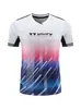 Nova uniforme de badminton YY manga curta masculino e feminino top de competição estudantil camiseta esportiva de secagem rápida traje de treino infantil