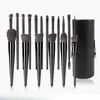 Set de Pinceles de Maquillaje 18 Piezas Base Polvo Corrector Sombra de Ojos Rubor Aplicador de Pincel de Maquillaje Base Set de Viaje
