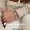 Pulsera hueca con mangas de cuerda de plata esterlina S925 para mujer, estilo nicho de alta gama, de la industria pesada de Corea del Sur.
