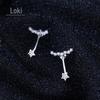 Brincos de Prata S925 Nalan Moda Feminina Diamante Uma Palavra Estrela Brincos Joias G0175