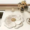 Estilo Fresco y Sencillo Almohadilla Drenante con Forma de Flor de Lodo Diatomeas Cocina Comedor Absorbente de Agua Secado Rápido Almohadilla Suave Resistente a Manchas Posavasos para Taza de Té