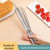 Espetos Chatos de Aço Inoxidável Espessos de 2,5mm Espetos para Churrasco Espetos Redondos Espetos para Cordeiro Ferramentas para Churrasco Espetos Grandes