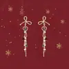 Serie de Pendientes y Clips para Orejas de Navidad Otoño e Invierno Nuevos Pendientes de Estrella y Árbol de Navidad Pendientes y Clips para Orejas Pendientes de Moda Populares de Gama Alta