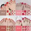Adesivos para Unha do Pé Padrão Estéreo Zf Diamante de Imitação 3D Manicure Patch Impermeável Longa Duração Clareador Patch Completo para Unha do Pé Produto Acabado