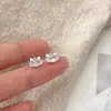 Brincos de Gatinho Únicos e Requintados, Brincos Simples de Zircônia de Alta Qualidade, Luxo Leve, Doces, Compactos e Versáteis Mini Brincos