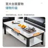 Mesa de centro sala de estar oficina en casa vidrio templado mesa de té simple moderna italiana apartamento pequeño mesa rectangular