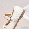 Sapatos de Princesa Estilo Coreano para Meninas Sola Macia Baixo Corte Sapatos Individuais Infantis Sapatos Pretos de Performance para Crianças Pequenas e Meninas Jovens Sapatilhas Escola