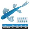 Taiyu Flotante TPE Mariposa Cola de Pez Natatoria Paquete de 10 Señuelos Cebo Suave Cebo Artificial para Peces de Pozo Negro, Pez Mandarín, Lubina - Mayoreo