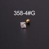 3Mm-5Mm Estrela de Cinco Pontas Coração Triângulo Quadrado Zircônia 20g Haste Fina Aço Inoxidável Parafuso Bola Osso da Orelha Piercing Brincos