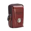 Riñonera de piel sintética para hombre, multi-capa, simple, estilo business casual, con cinturón, horizontal y vertical, riñonera multifuncional