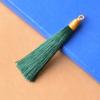 Tapa de hilo dorado de 9 cm tejida a mano Borla Nudo Chino Abanico pequeño con pinchos Sachet Colgante para coche Accesorios de joyería pincho colgante