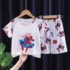 Pijama Infantil al por Mayor Transfronterizo Verano Trajes de Manga Corta para Niños y Niñas Ropa para el Hogar para Niños Mayores Ropa de Verano para Bebé para Aire Acondicionado