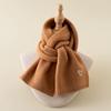 Bufanda infantil bordada con amor al estilo coreano para niños y niñas, otoño e invierno, color sólido, traje para todo tipo de bebés, cálida