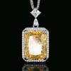 2024 novo Zhuang Shengsheng jóias terno Redish corte amarelo diamante pingente terno pedra principal 15 * 20 atacado